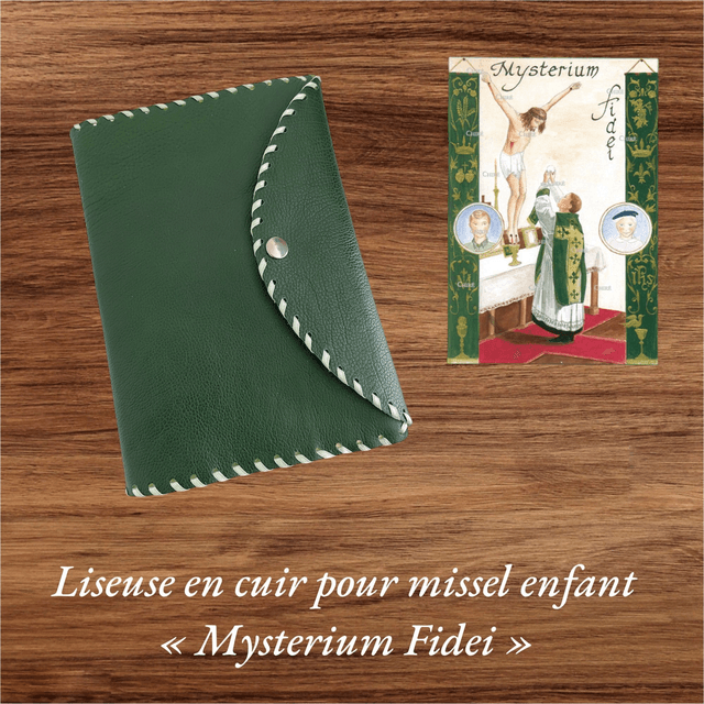 Liseuse en cuir pour Missel enfants